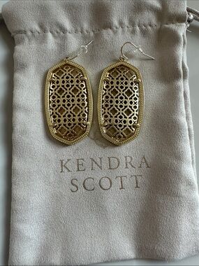 Kendra Scott Gold Filigree Danielle Drop Earrings